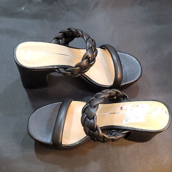 BRAND NEW REPORT DOUBLE STRAP ROUND OPEN TOE BLOCK HEEL SANDAL - Picture 9 of 14